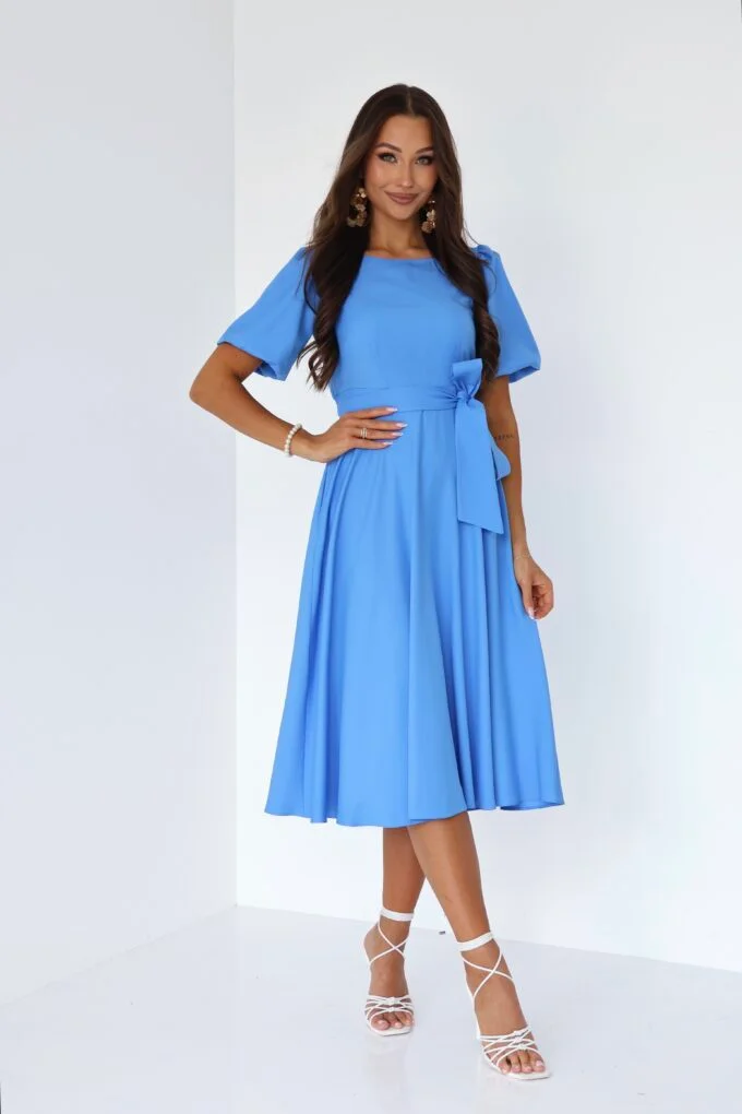 Modré midi šaty DANA Collection